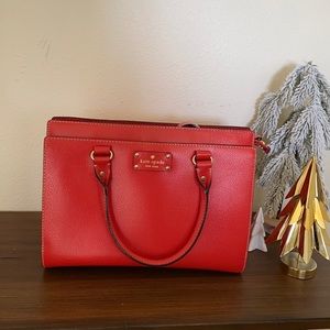 Kate Spade Wellesley Durham red/orange satchel handbag BRAND NEW